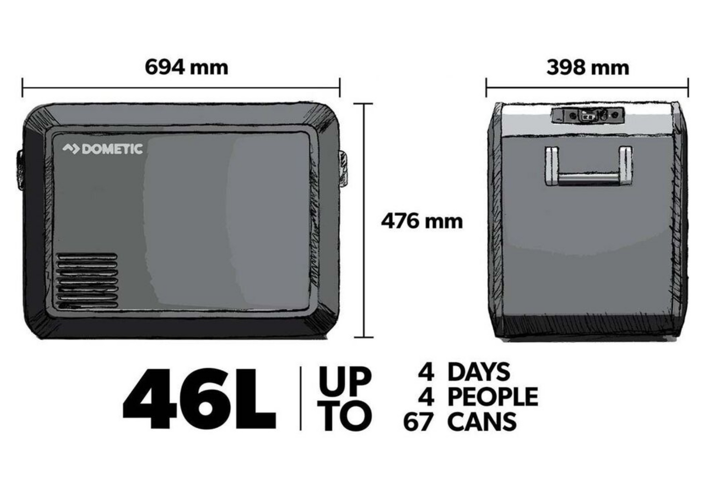 Dometic CFX3 46L Fridge/Freezer